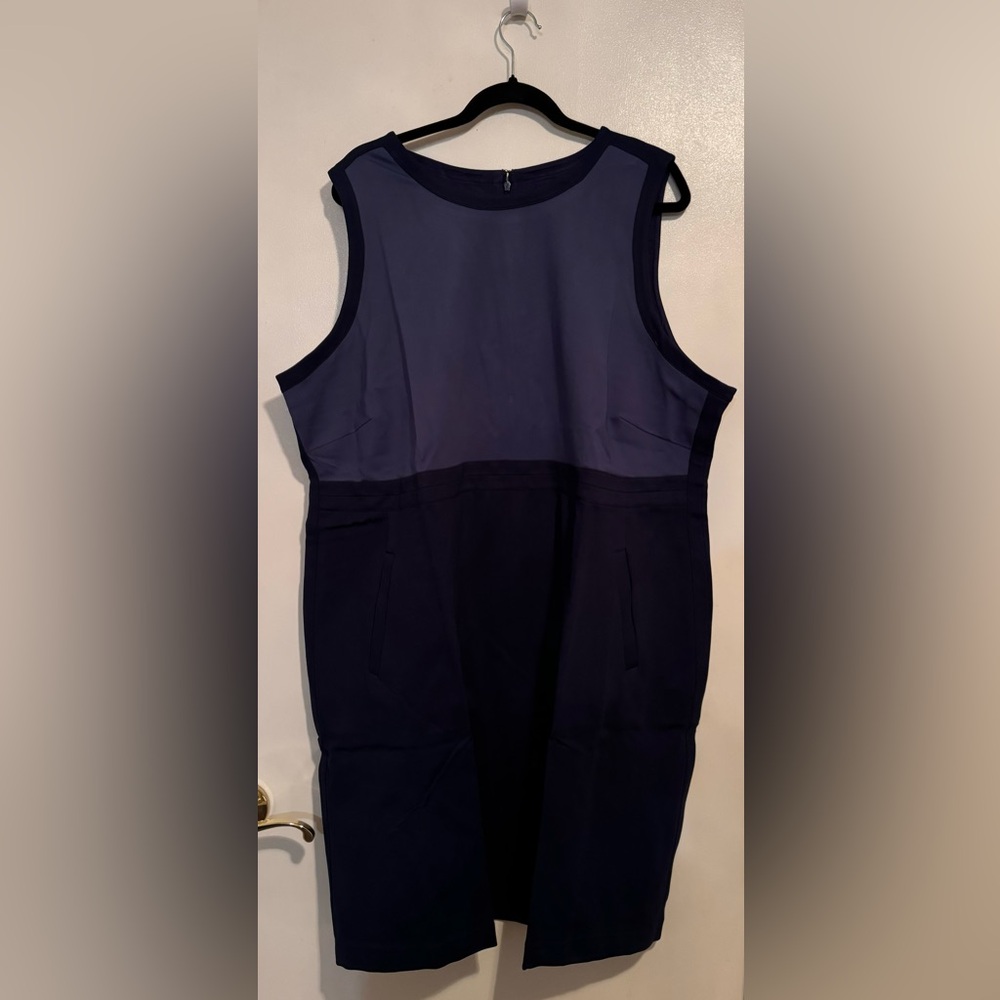 Two tone blue lands end dress